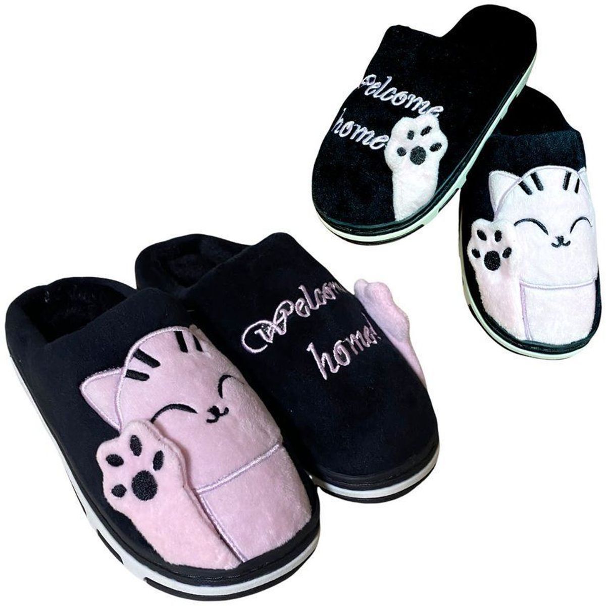 MULTIPLACE COLOMBIA - Pantuflas de peluche para mujer importadas-