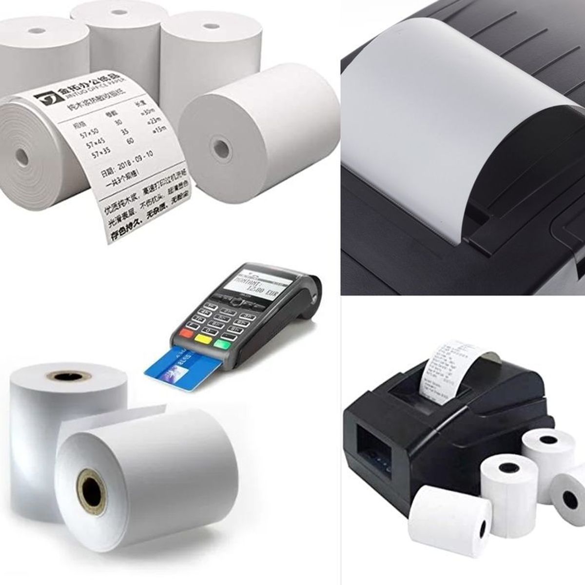 GENERICO - Rollo De Papel Para Impresora Térmico 80 mm x 60 mts Paq X6