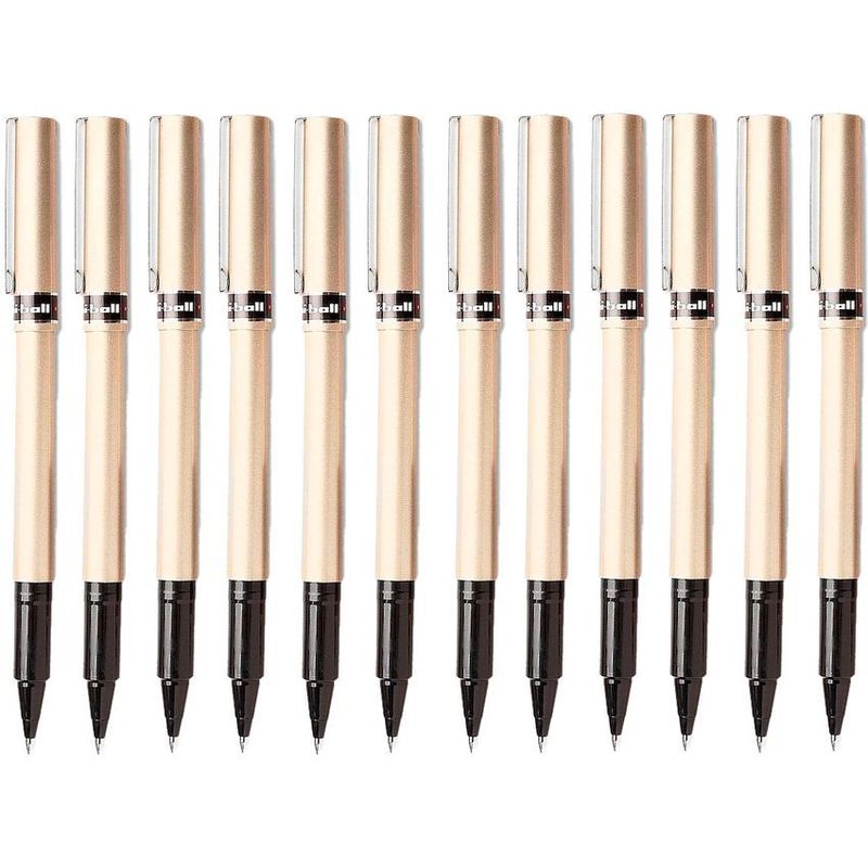 UNI BALL - Boligrafo Roller Uni-Ball Fine Deluxe Negro X 12Unidades