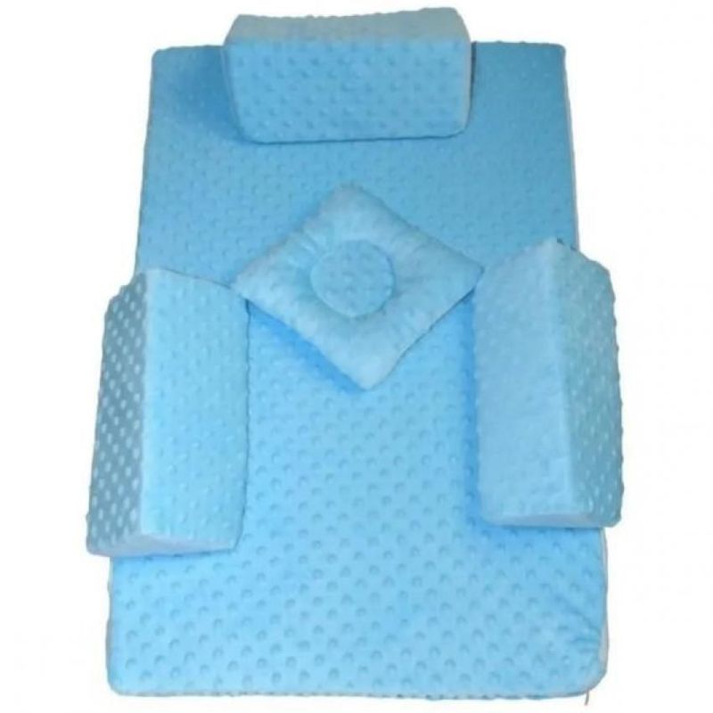 GENERICO - Colchoneta antirreflujo de bebe antialérgica 50x75x14 azul