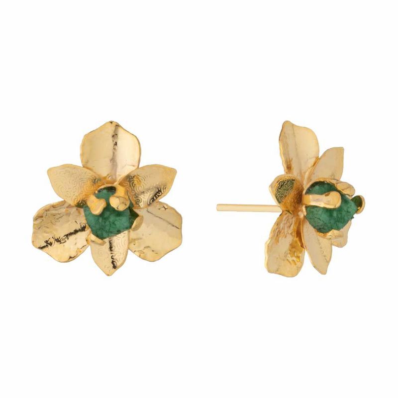ENIGMA - Aretes Topo Adorada Dorado.