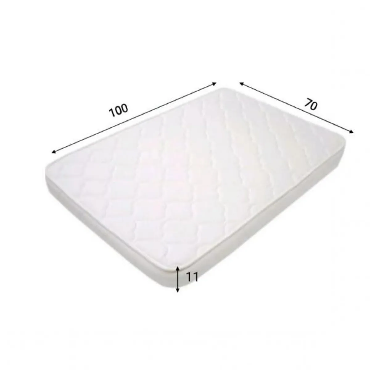 GENERICO - Colchon colchoneta de corral de bebe 70x100x11 tela jaquar