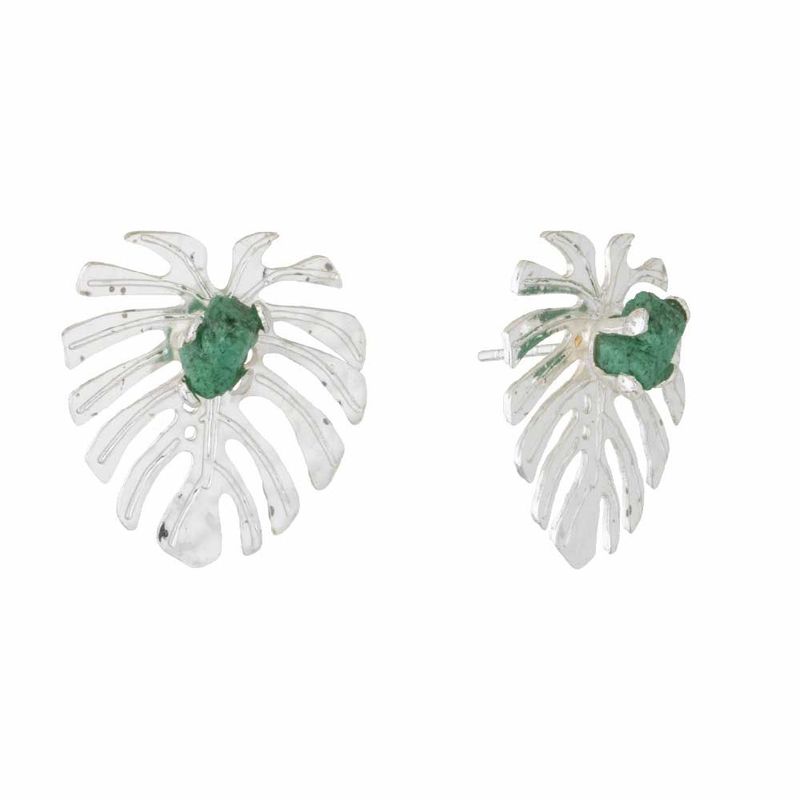 ENIGMA - Aretes Topo Calidez de Morralla Plateados.