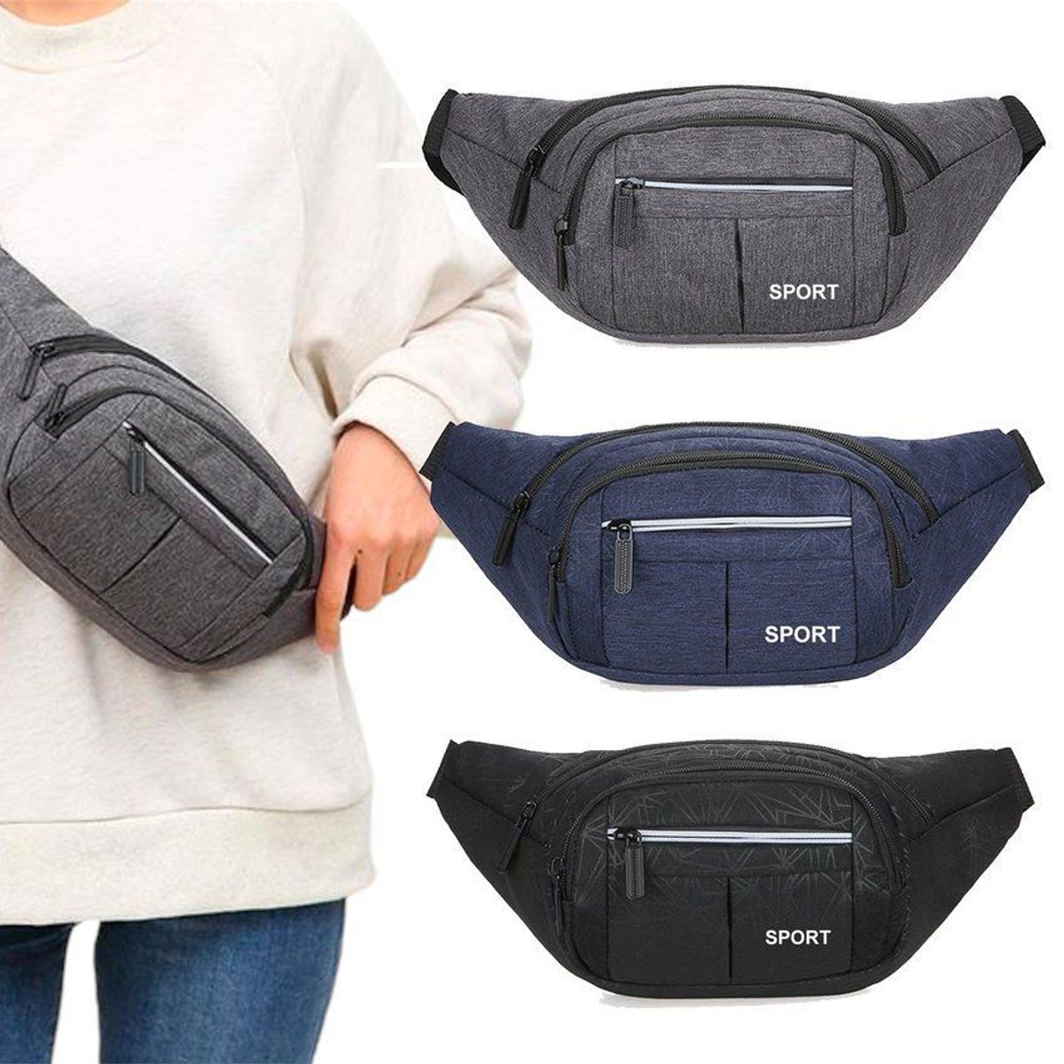 MULTIPLACE COLOMBIA - Riñonera canguro para hombre sport de calidad