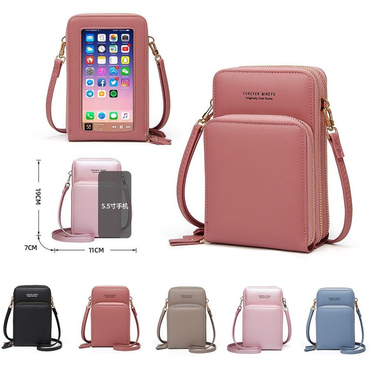 MULTIPLACE COLOMBIA - Bolso manos libres de mujer para celular y documentos