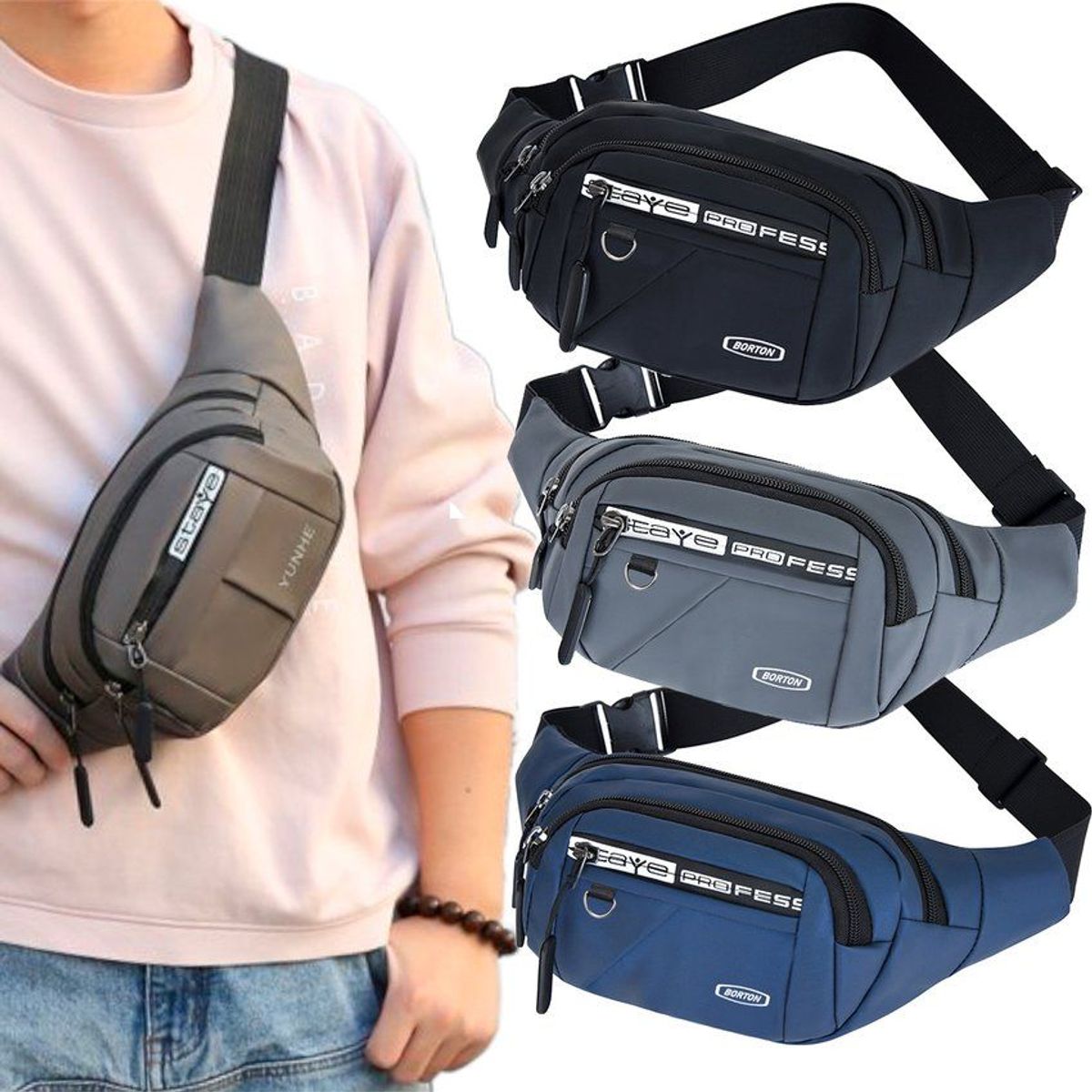 MULTIPLACE COLOMBIA - Riñonera canguro para hombre sport de calidad