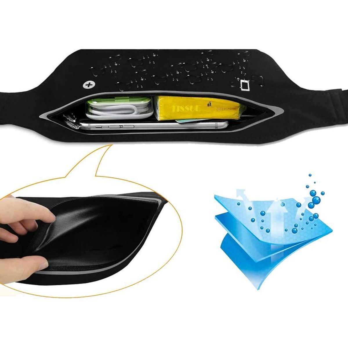 MULTIPLACE COLOMBIA - Canguro deportivo invisible para dama o caballero