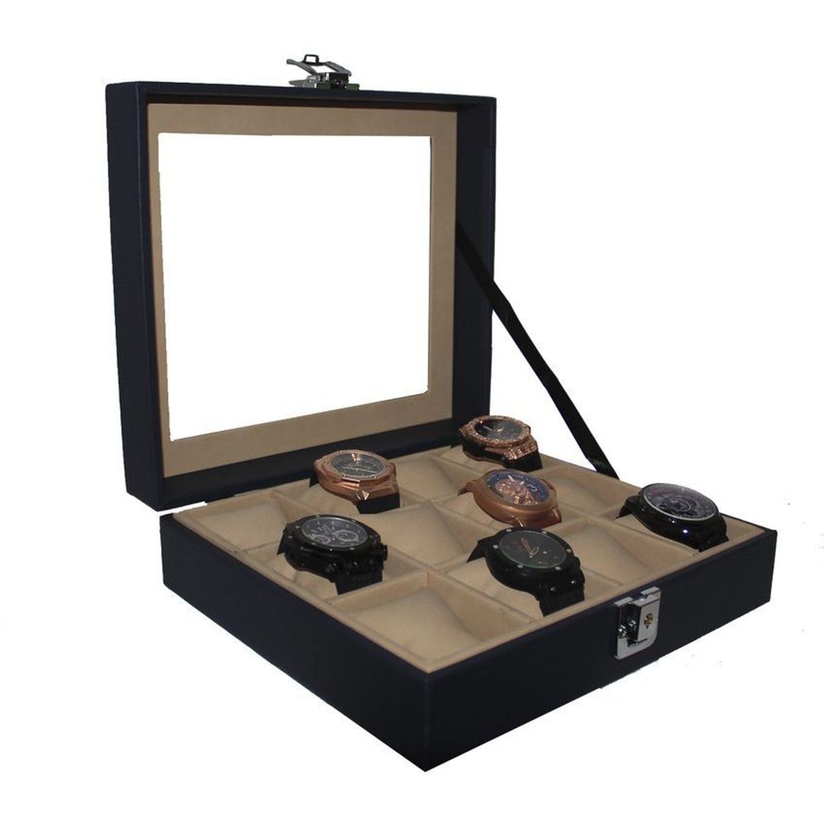 MULTIPLACE COLOMBIA - Estuche para relojes de seguridad de lujo-12 relojes-