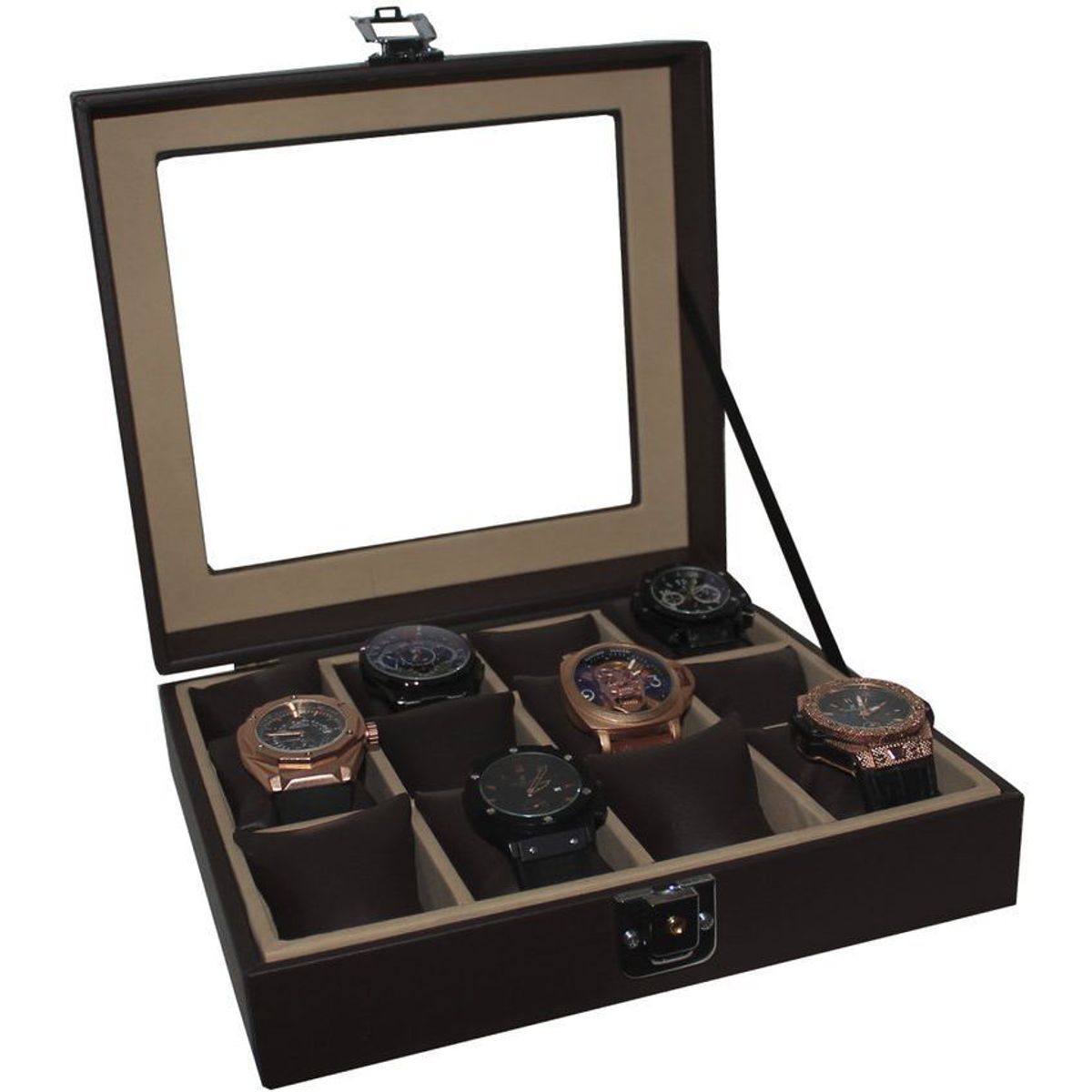 MULTIPLACE COLOMBIA - Estuche para relojes de seguridad de lujo-12 relojes