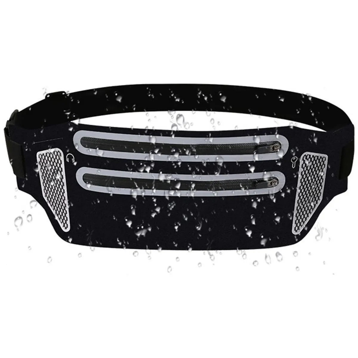 MULTIPLACE COLOMBIA - Canguro deportivo extra plano unisex importado de doble compartimento-