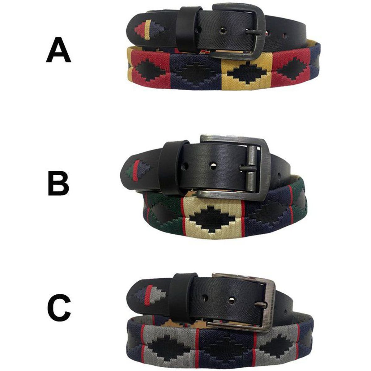 DHOAL - Correa-cinturon argentino en cuero para hombre