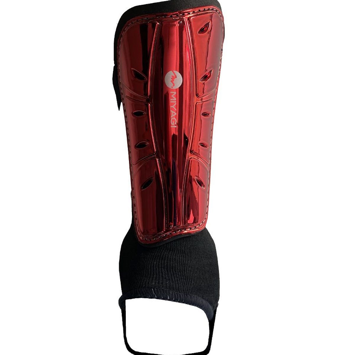 MIYAGI - Canillera Futbol Con Tobillera Miyagi Para Adulto M6860 Rojo