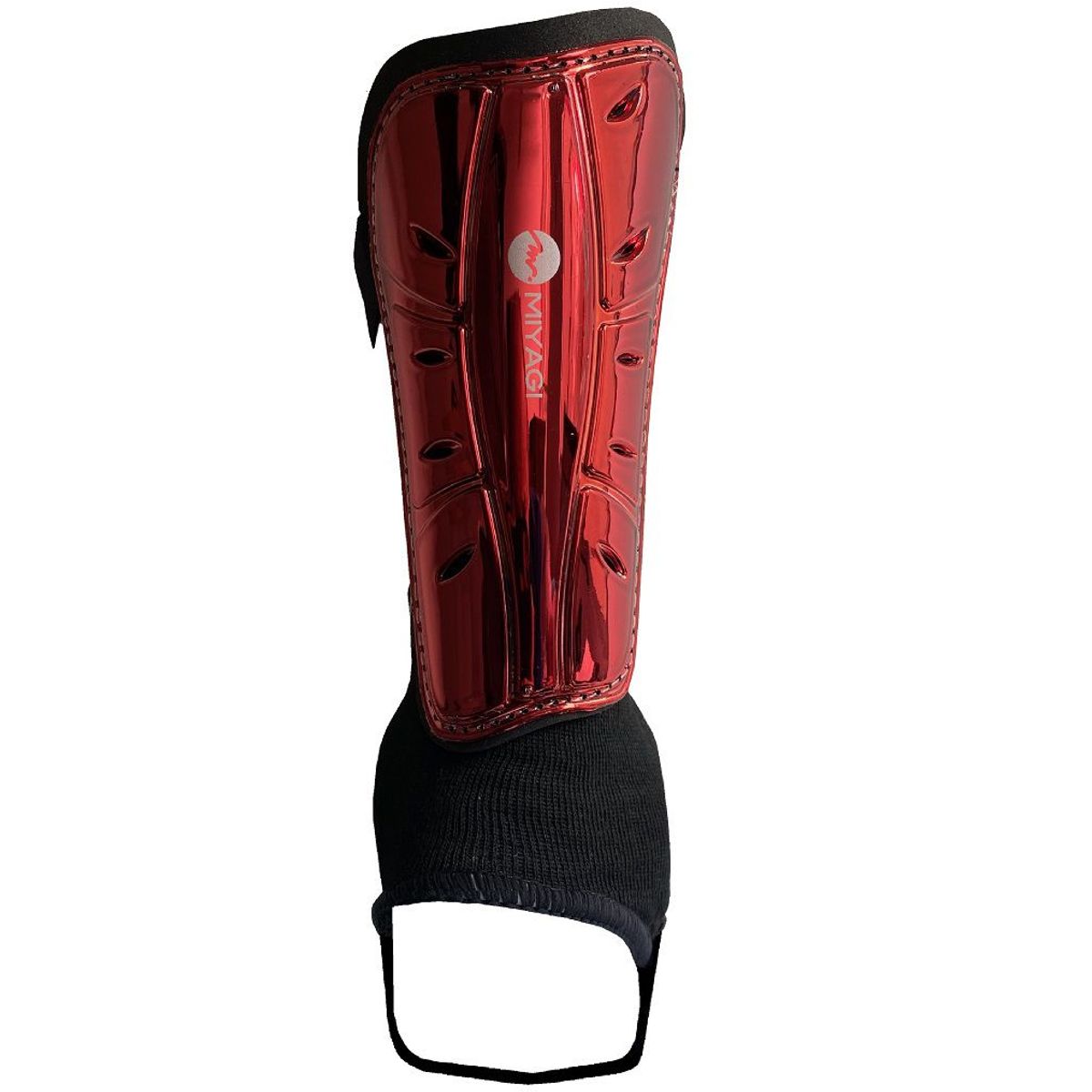 MIYAGI - Canillera Futbol Con Tobillera Miyagi Para Adulto M6860 Rojo