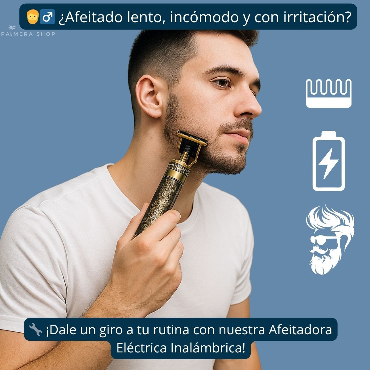 GENERICO - Maquina De Afeitar para Hombre Inalambrica Afeitadoras Electricas