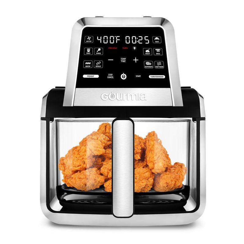 GOURMET - Freidora de Aire en Vidrio de 6,6 Litros Gourmia