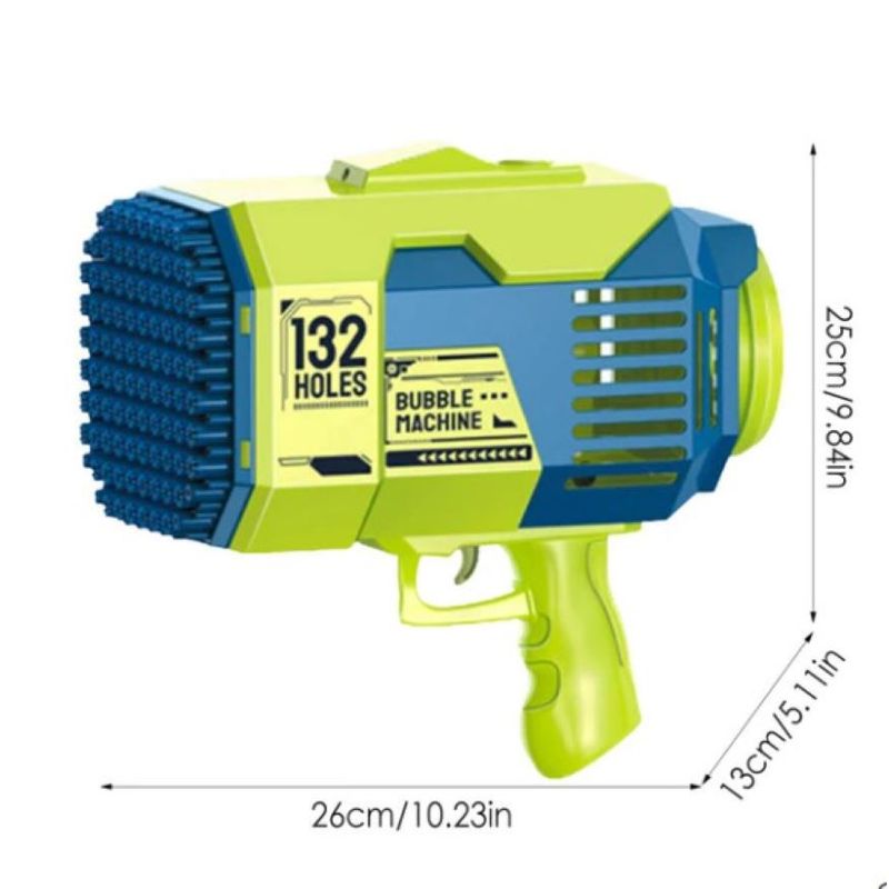 ZHOPI CO - Lanzador De Burbujas Recargable De 132 Agujeros Electrica