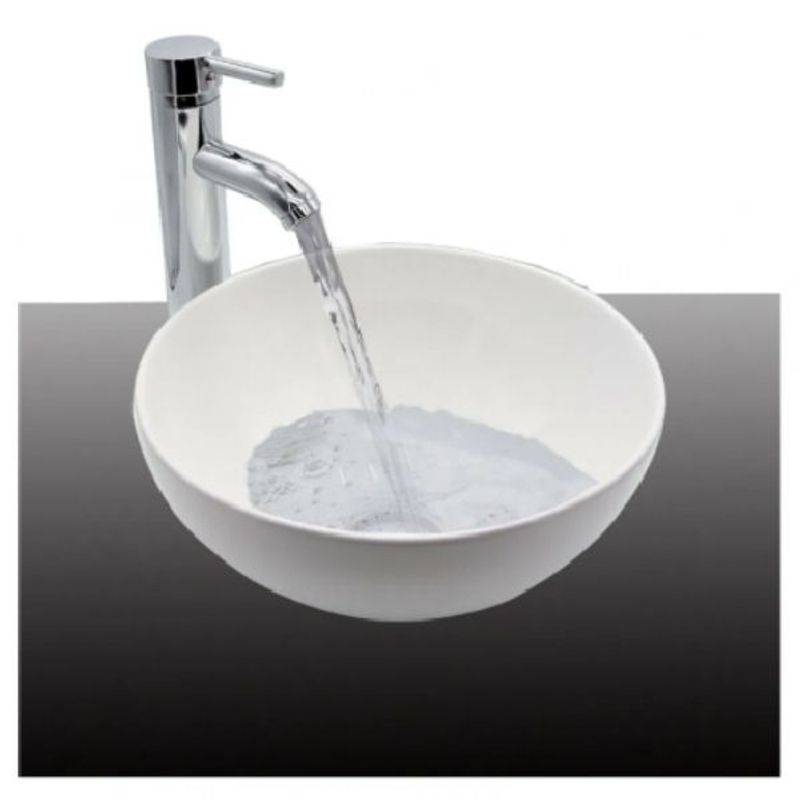 GENERICO - Lavamanos Blanco Tazon 32cm  No Incluye Griferia