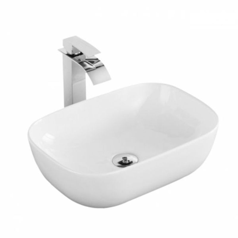 GENERICO - Lavamanos Coal 45 X 32 + Grifo Cascada+ Desagüe Sifón