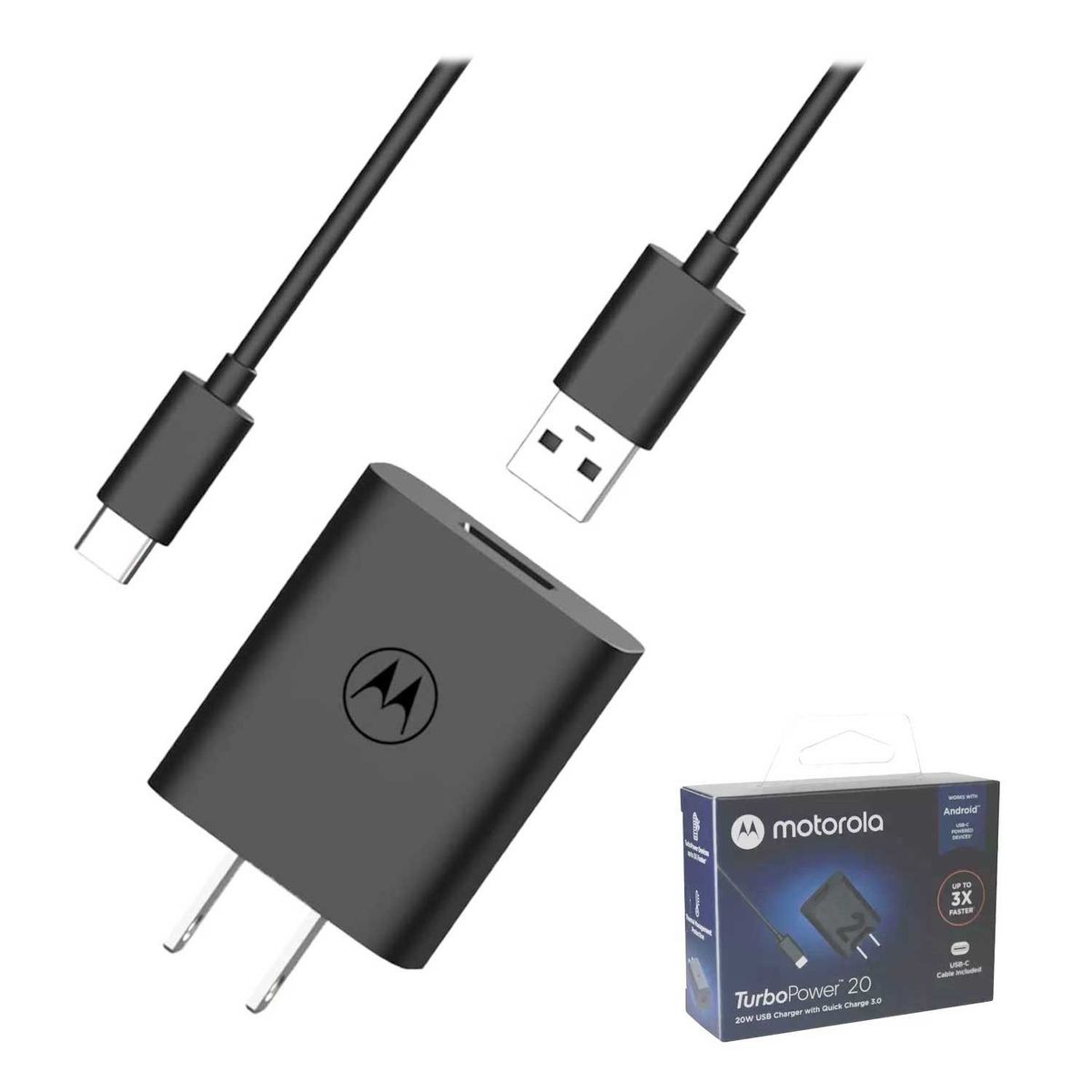 MOTOROLA - Cargador Motorola Turbo Power  USB - C  Moto G100 G22.