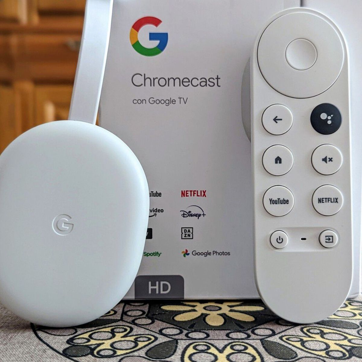 GOOGLE - Google Chromecast Tv 4Gen Última Versión Full HD Control Voz Blanco