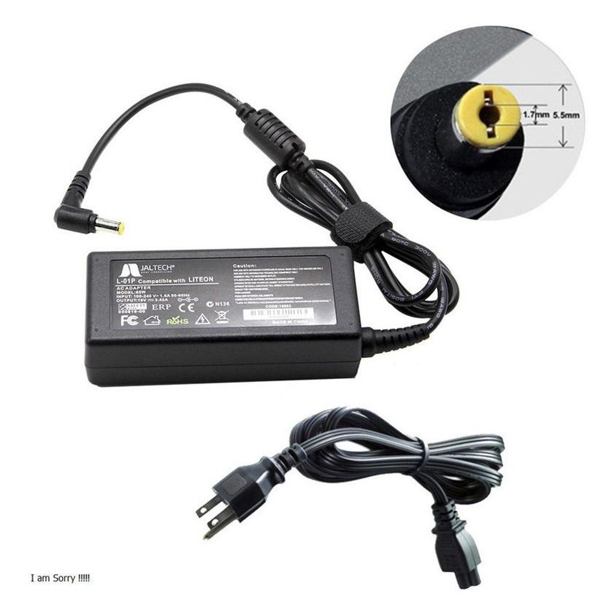 GENERICO - Cargador Premium Para Acer A11065n1a 19v 3.42a 65w