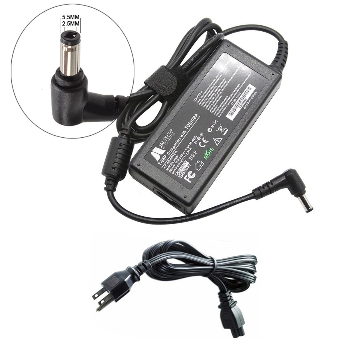 GENERICO - Cargador Para Toshiba Satellite C650D Series 19v 3.42a 65w - Premium