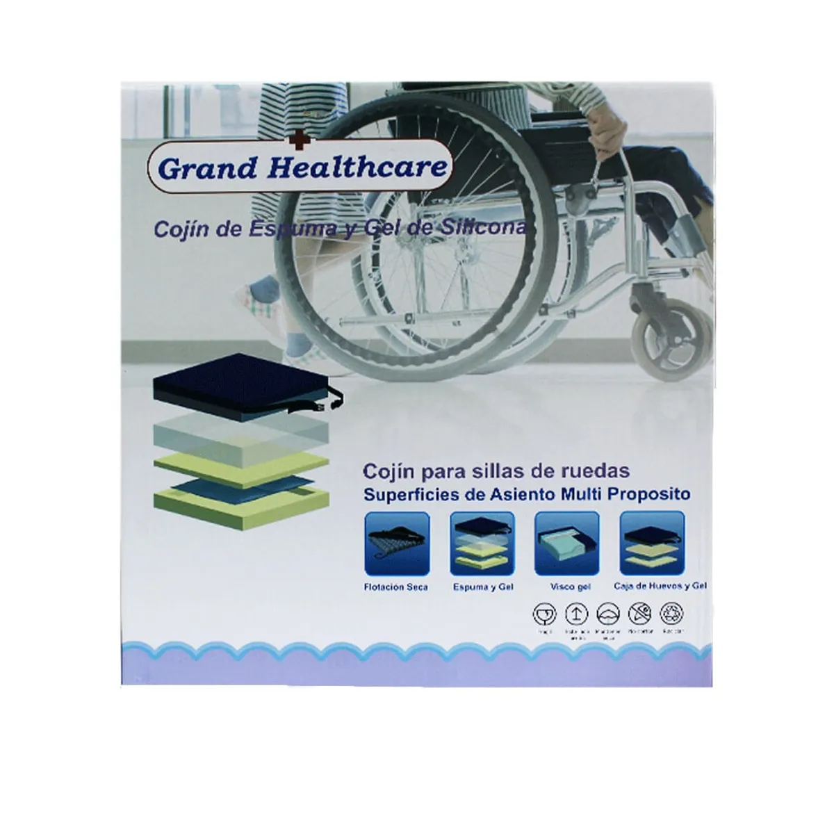 GRAND HEALTHCARE - Cojin Grand Healthcare Silla De Ruedas 16  X 16