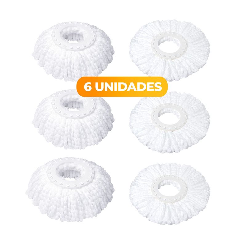 ENERGY PLUS - Seis Mopas de Repuestos Traperos Giratorios Energy