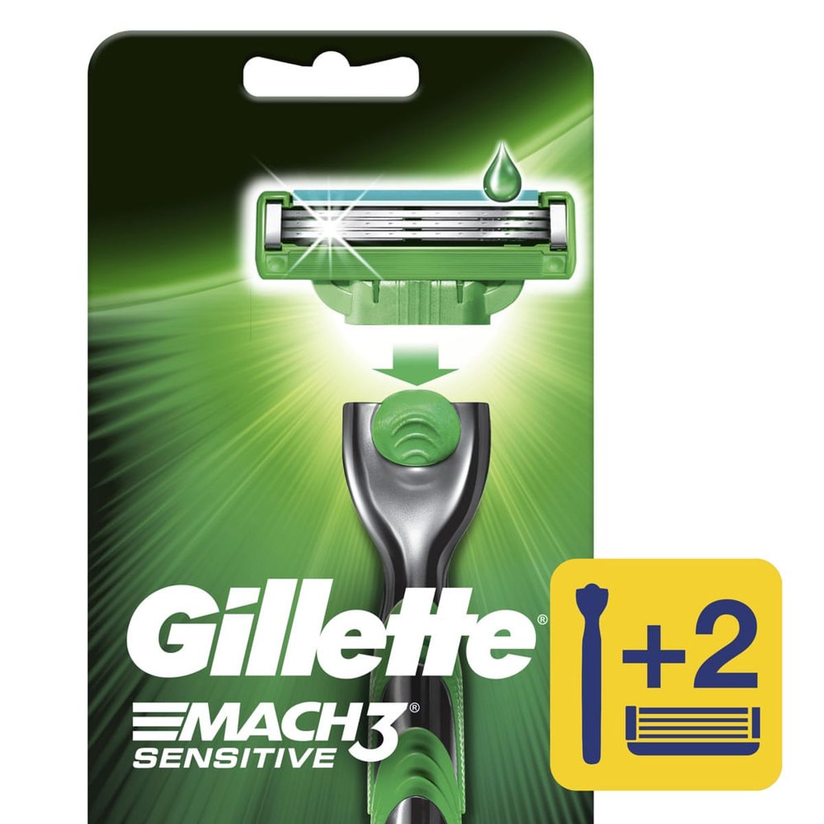 GILLETTE - Máquina De Afeitar Gillette Mach3 1 + 2 Repuestos
