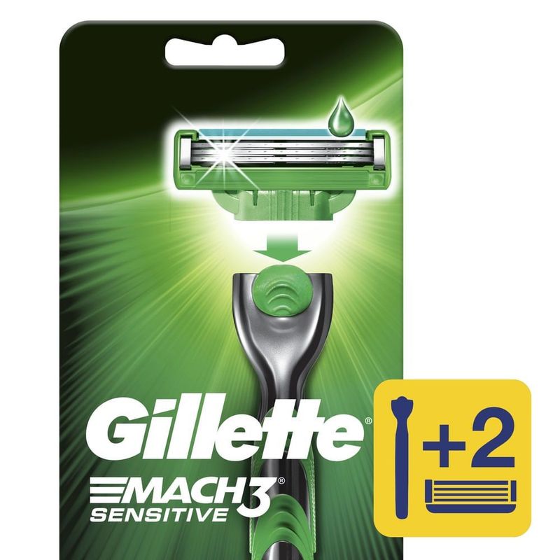 GILLETTE - Máquina De Afeitar Gillette Mach3 1 + 2 Repuestos