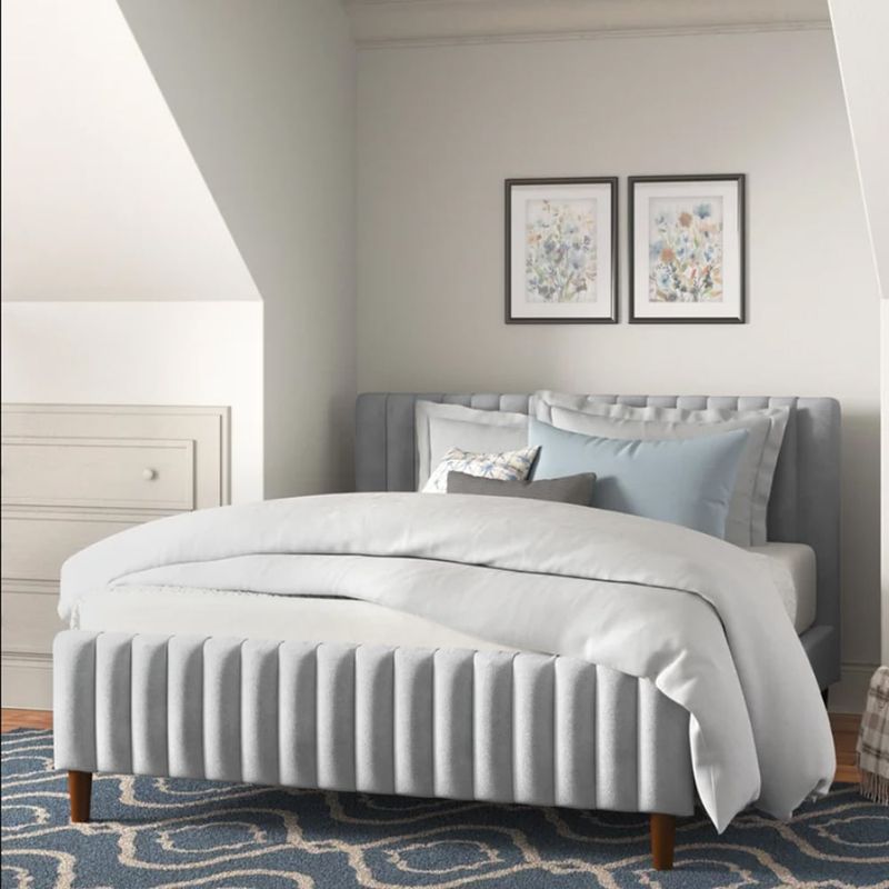 EKONOMODO COLOMBIA - Colchon King 1 Pillow con Cama en pino Vitale Gris 200x200 cm