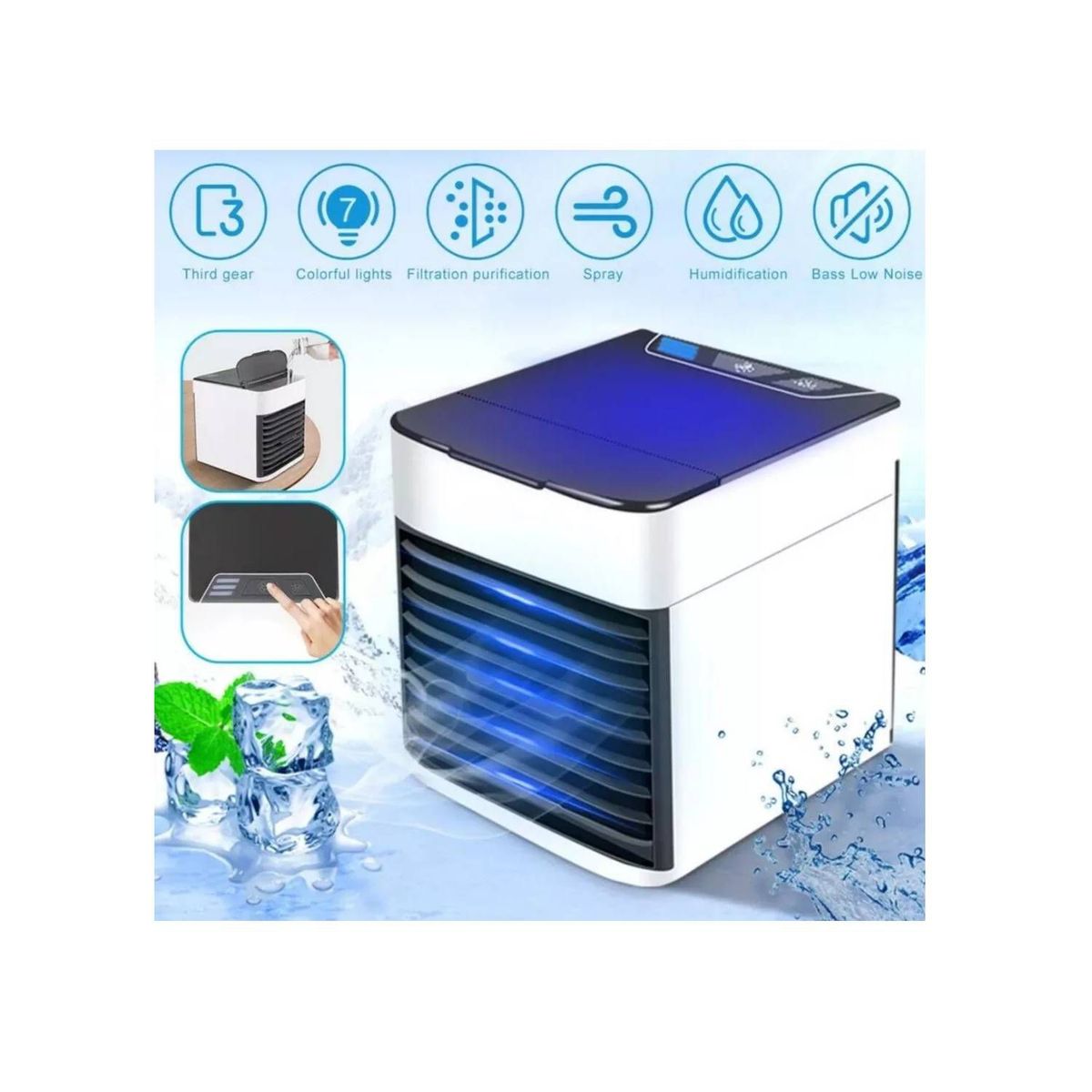 GENERICO - Mini Aire Acondicionado Portátil de mesa ventilador de oficina