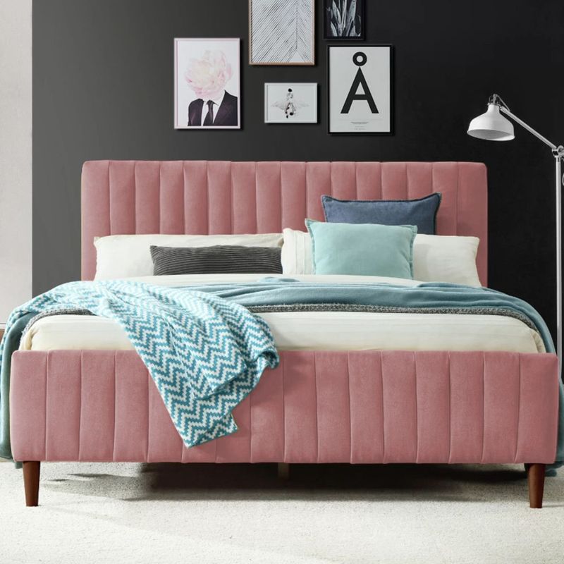 EKONOMODO COLOMBIA - Colchon King 1 Pillow con Cama en pino Vitale Salmon 200x200 cm