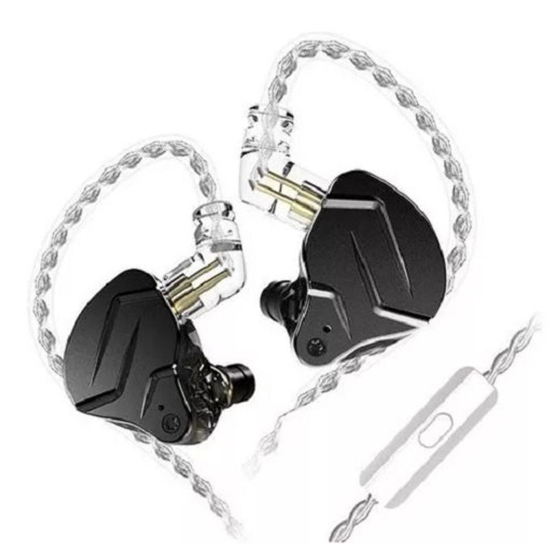 KZ - Audífonos kz zsn pro x originales in ear hibridos Negro Con Mic