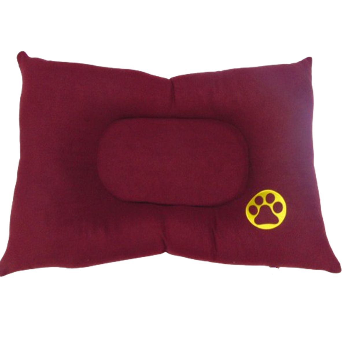 HALLY PET - Colchón premium grande huella bordada Vinotinto