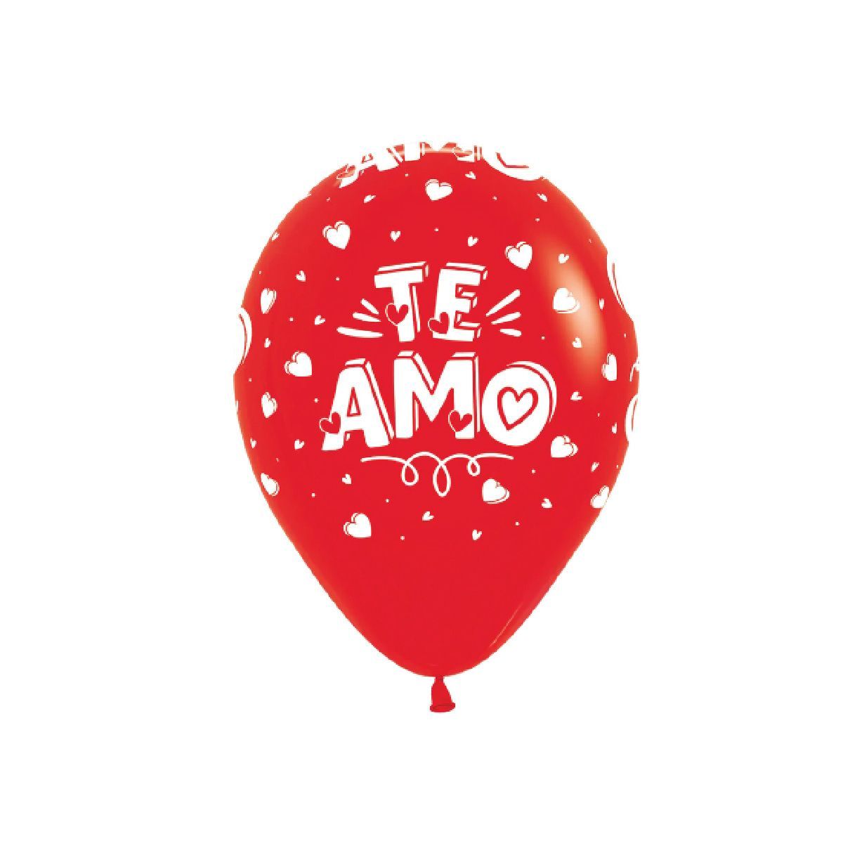 SEMPERTEX - Bombas R12 Sempertex Fashion Rojo, Diseño Te Amo X 50 Unds