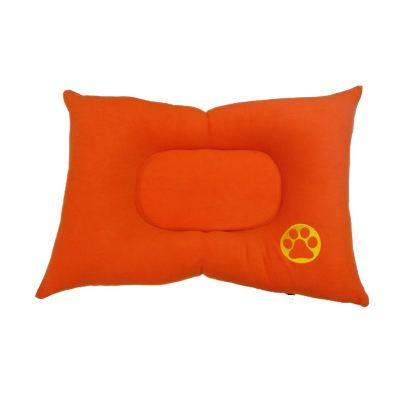HALLY PET - Colchón premium grande huella bordada mascota Naranja