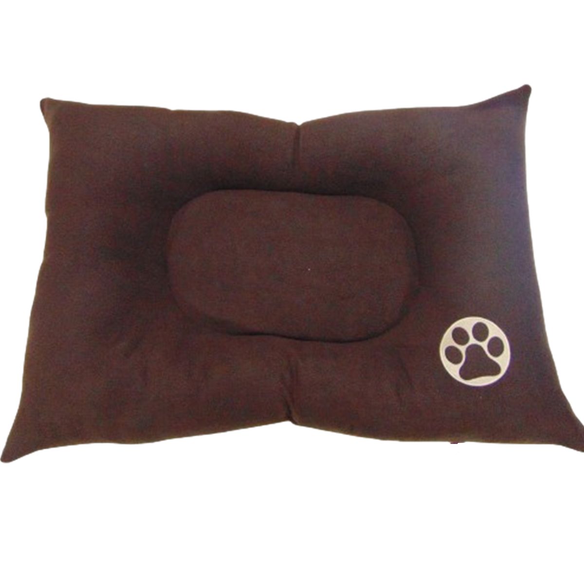 HALLY PET - Colchón premium grande huella bordada mascota Marron