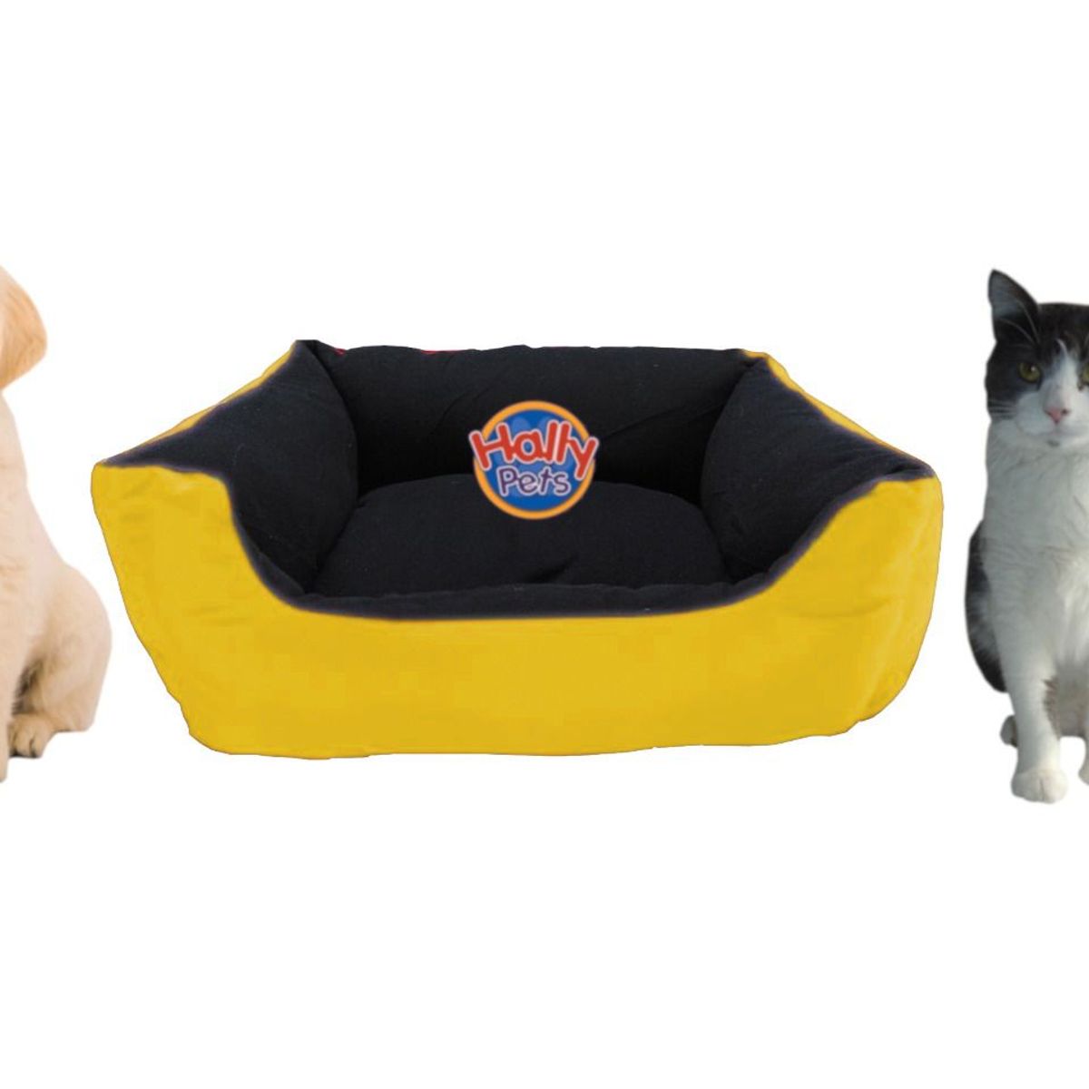 HALLY PET - Cama Grande Con Cojín Lavable impermeable