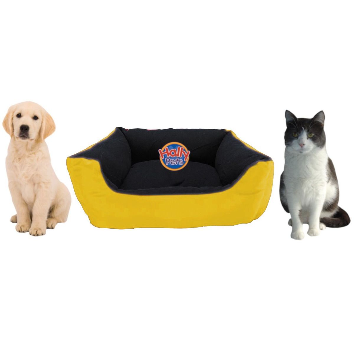 HALLY PET - Cama Grande Con Cojín Lavable impermeable