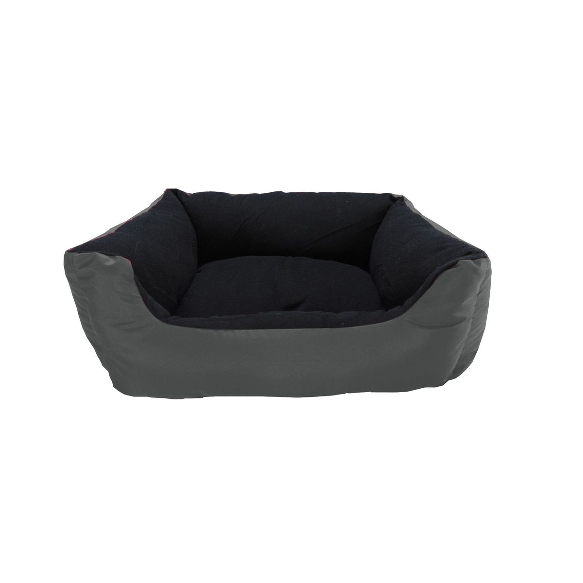 HALLY PET - Cama Grande Con Cojín Lavable impermeable Gris