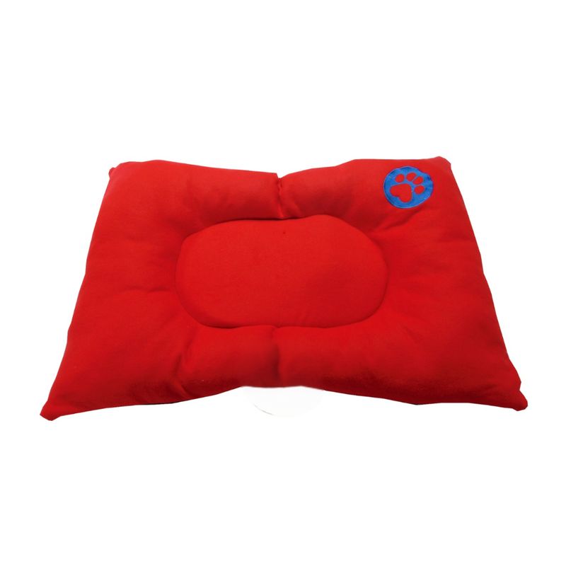 HALLY PET - Colchón premium pequeño huella bordada Rojo