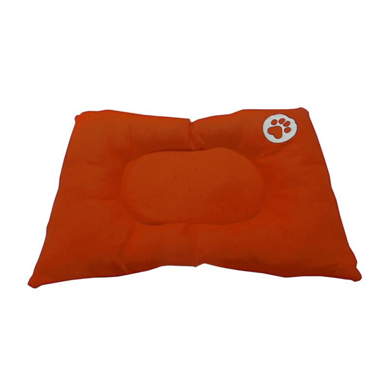 HALLY PET - Colchón premium pequeño huella bordada Naranja