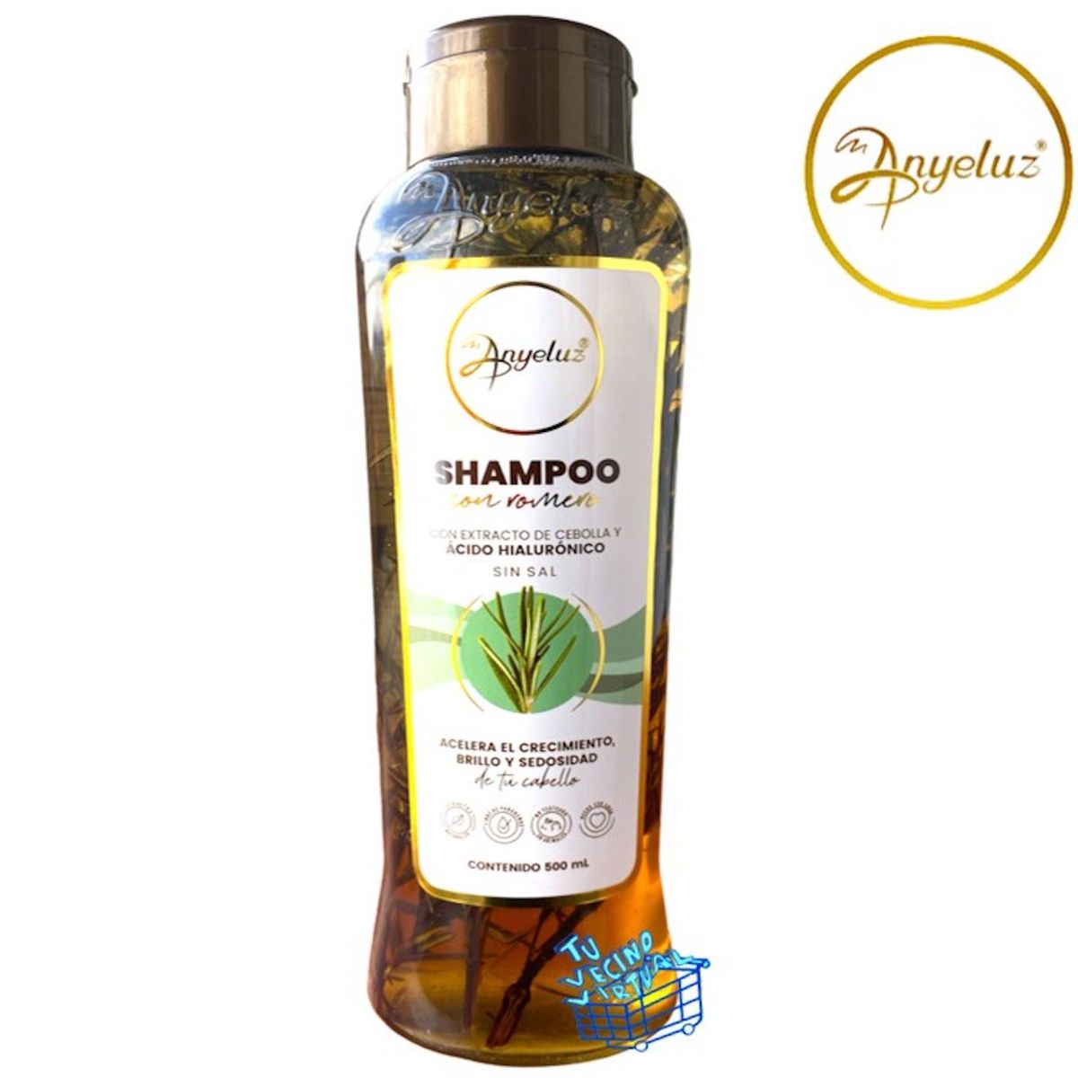 ANYELUZ - Shampoo de romero Anyeluz 500 mL
