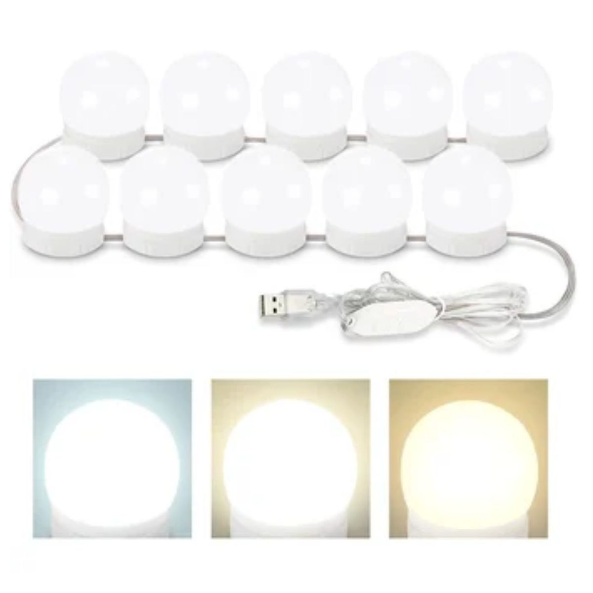 GENERICO - Extension Luz Para Espejo Hollywood . 10 Luces.