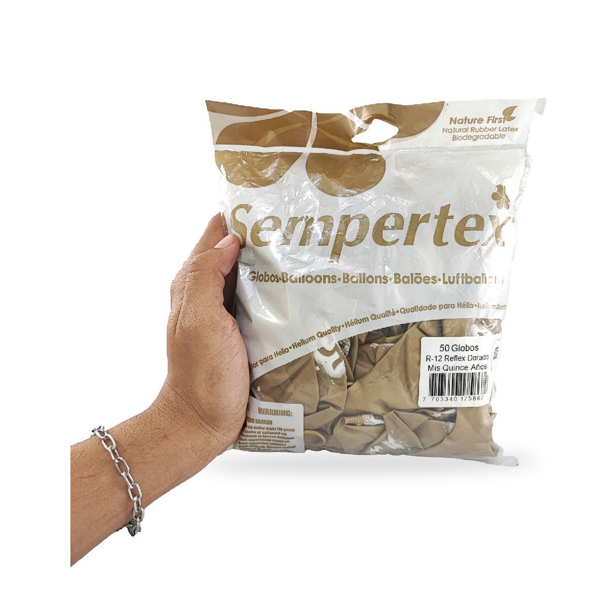 SEMPERTEX - Bombas R12 Sempertex Fashion Dorado, Mis 15 Años X 50 Unds
