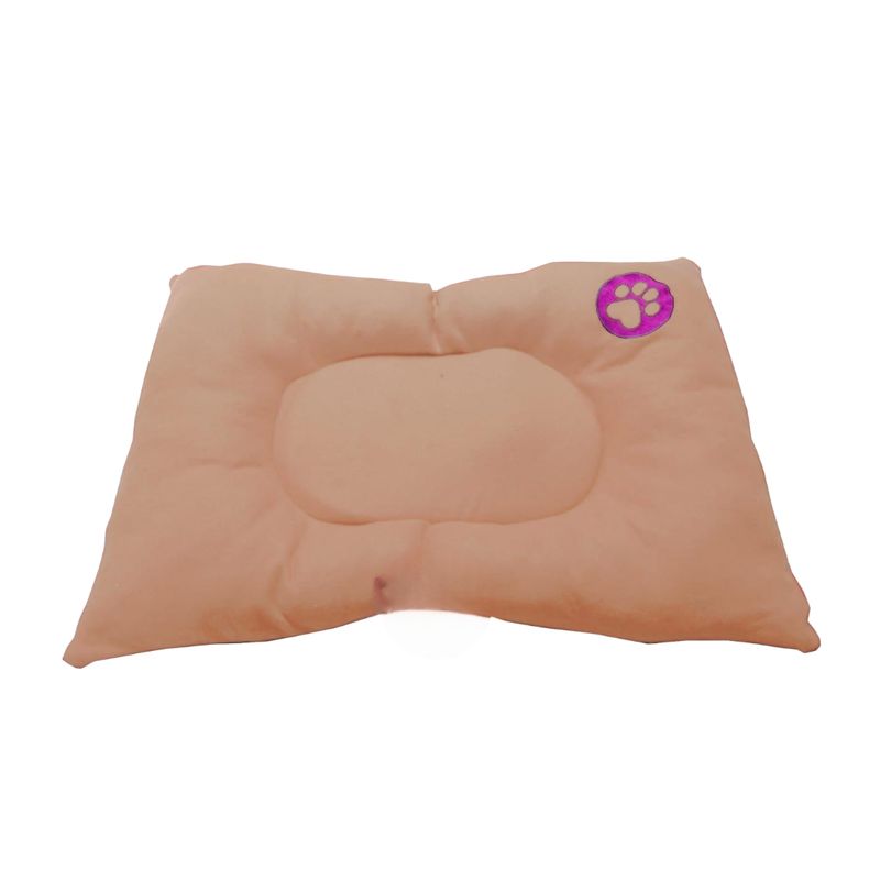 HALLY PET - Colchón premium pequeño huella bordada Beige