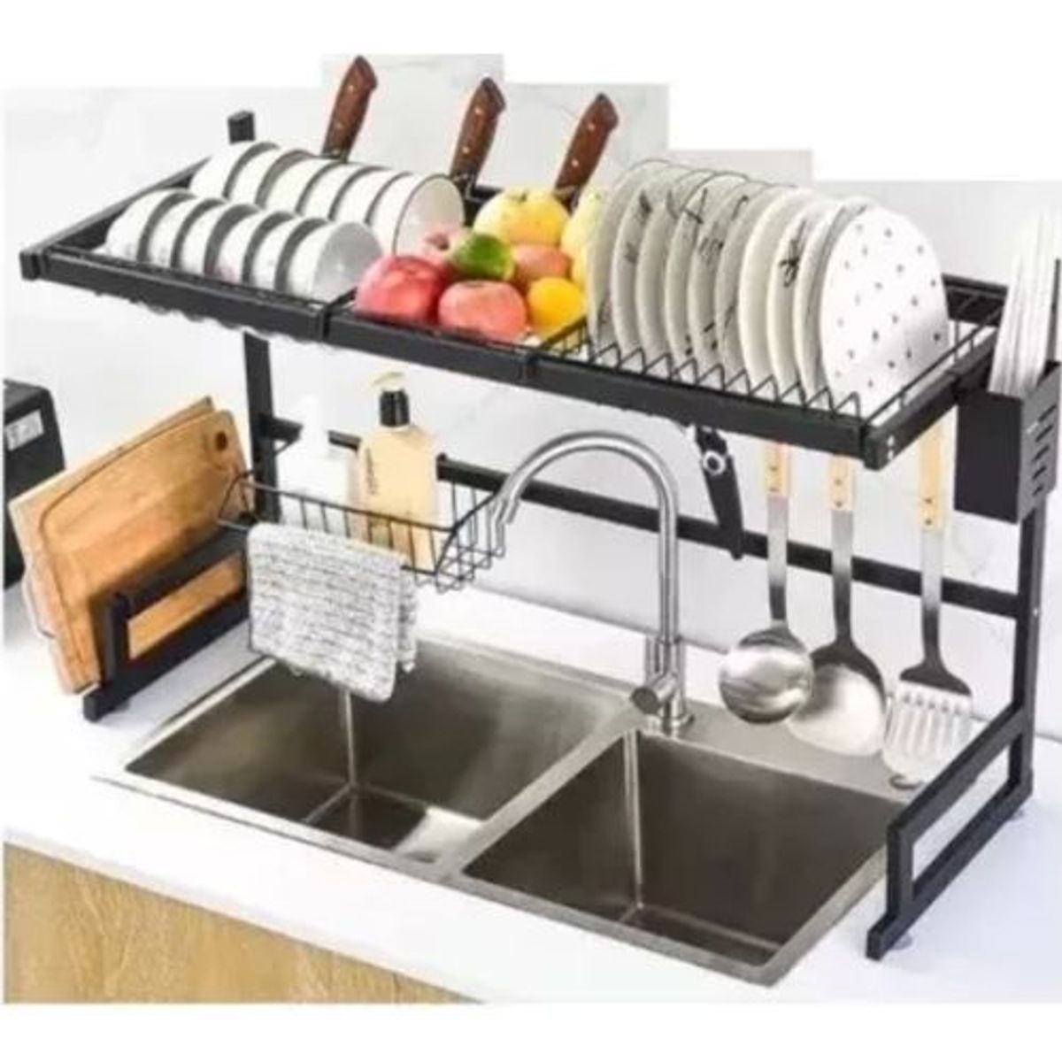 GENERICO - Escurridor Platero Metálico 2 Niveles.