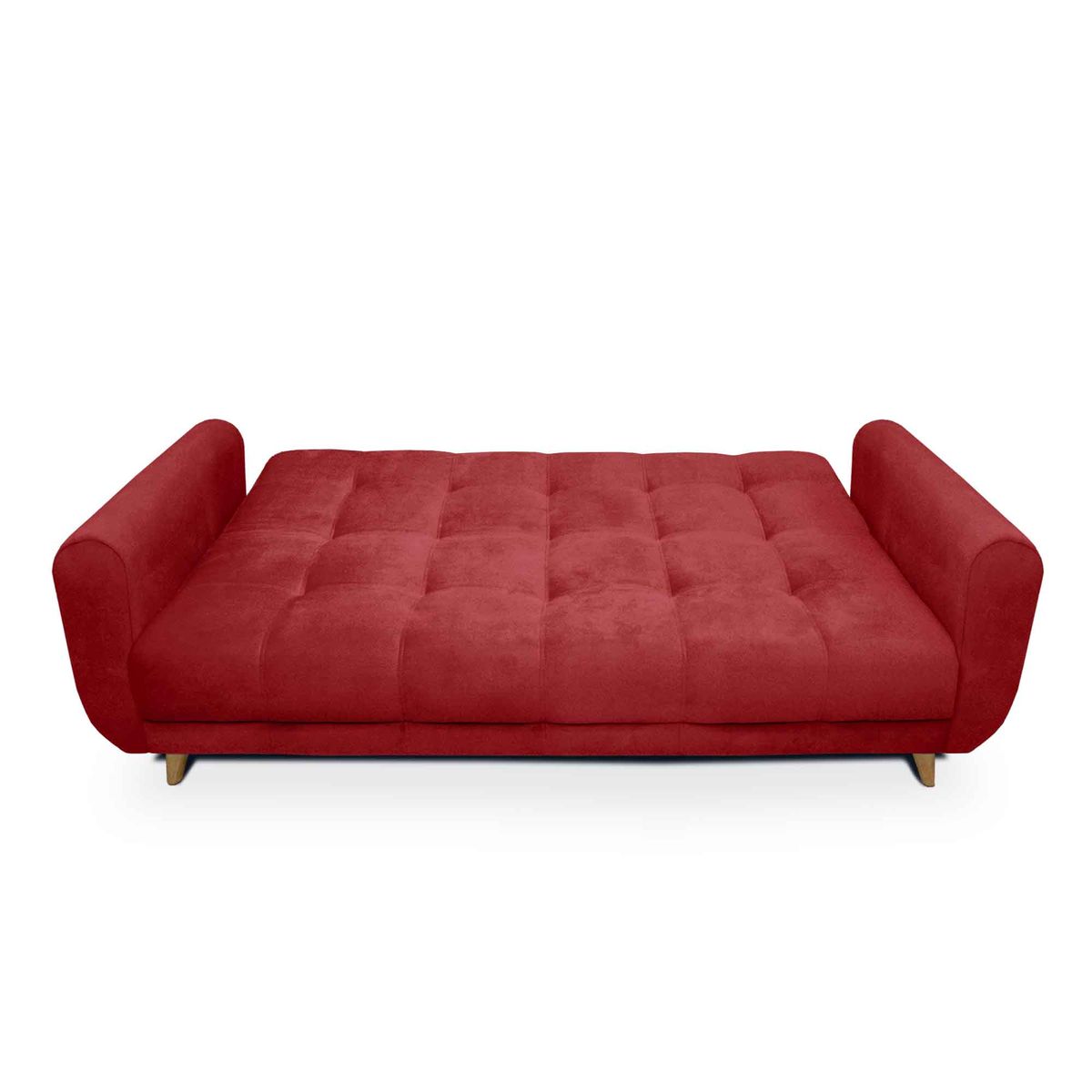 MUEBLES ONLINE - Sofa cama 3 posiciones Archer tela roja