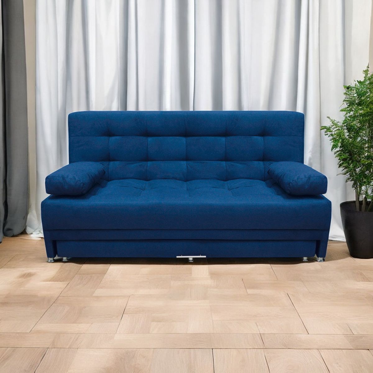 MUEBLES ONLINE - Sofa cama Nido Tarima Matter tela azul